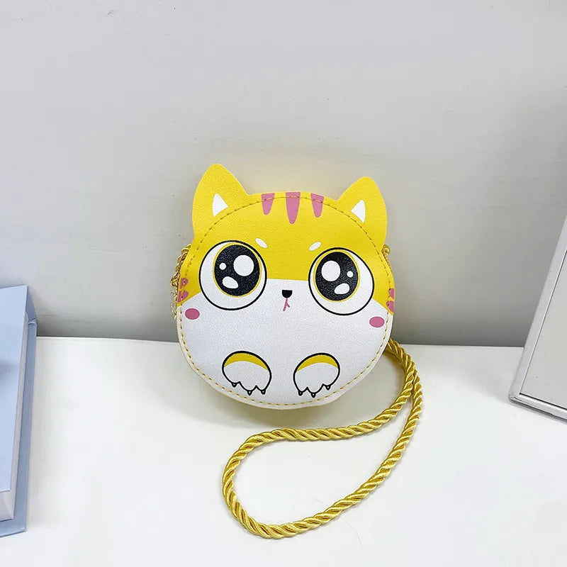 New New Style Children's Bag Cute Cat Girl Toddler Shoulder Crossbody Bag Western Style Accessories Coin Purse