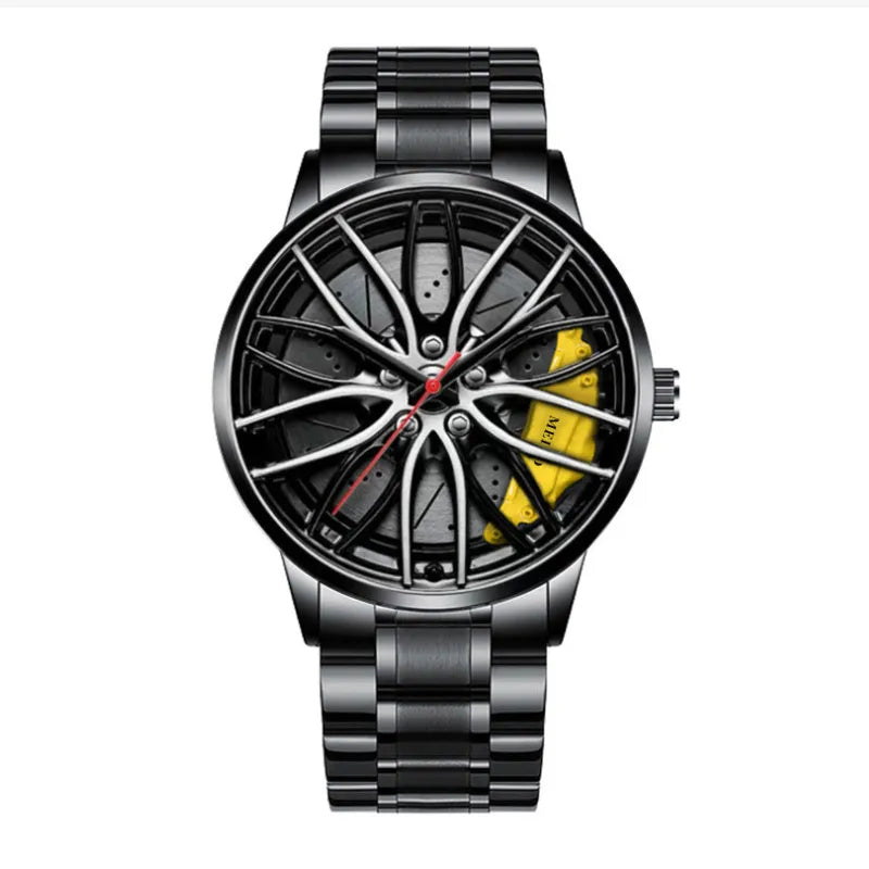 Casual Solid Color Single Folding Buckle Quartz Men's Watches