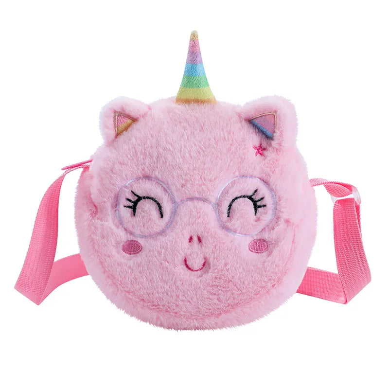 New Spot Cartoon Plush Shoulder Bag Children's Cute Crossbody Bag Kindergarten Little Princess Coin Purse