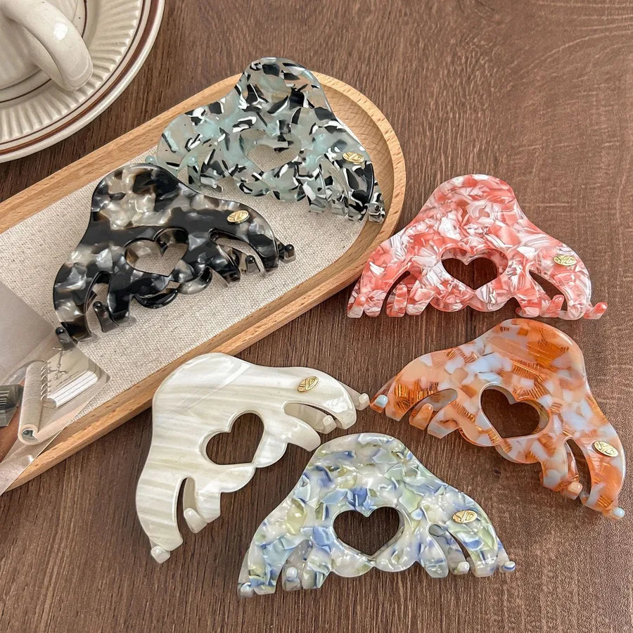 New Style Simple Acetate Hair Claw Women's Elegant Versatile Shark Bite Hair Accessories For Updo Hair Styling