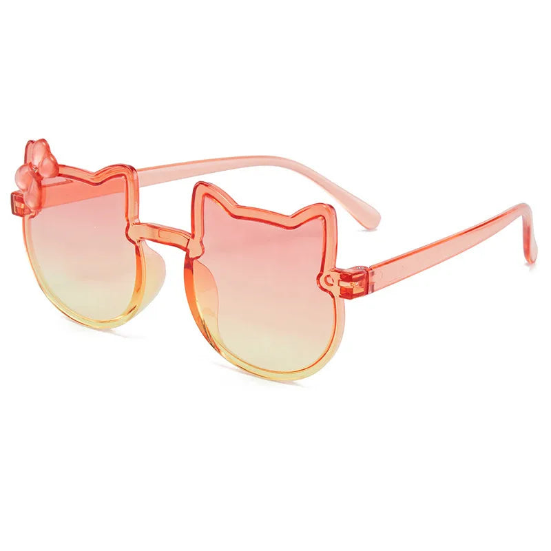 New Style Sunglasses Children's Sunglasses Wholesale Little Girl Cartoon Cute Super Cute Baby Sunshade Color Glasses