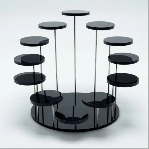 Hot acrylic ring jewelry display stand round jewelry rotating ring display stand exhibition stand