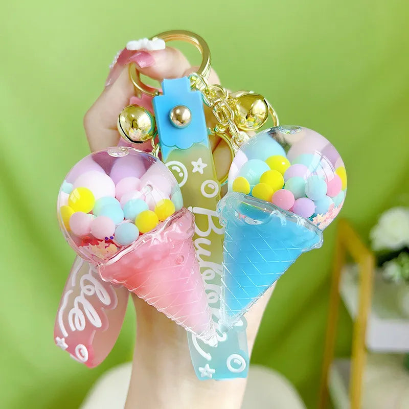 cute letter arylic unisex bag pendant keychain