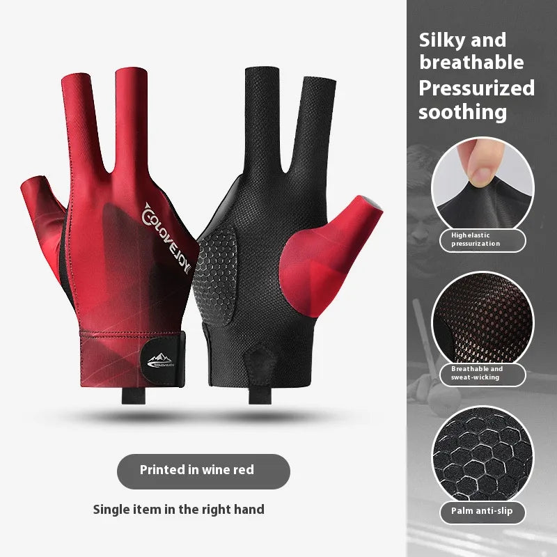 Vocabulary Words/Name Multicolor Spandex Polyester Billiard Gloves