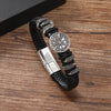 Retro Geometric Alloy Handmade Men's Bangle Men Cord & Leather Bracelets