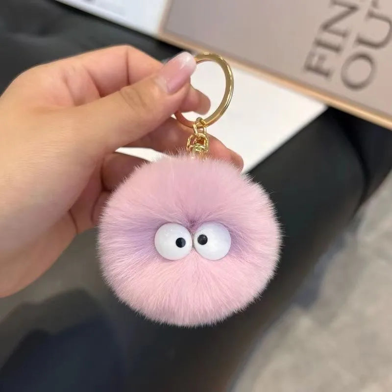 Cartoon Style Cartoon Imitate rex rabbit fur Bag Pendant Keychain