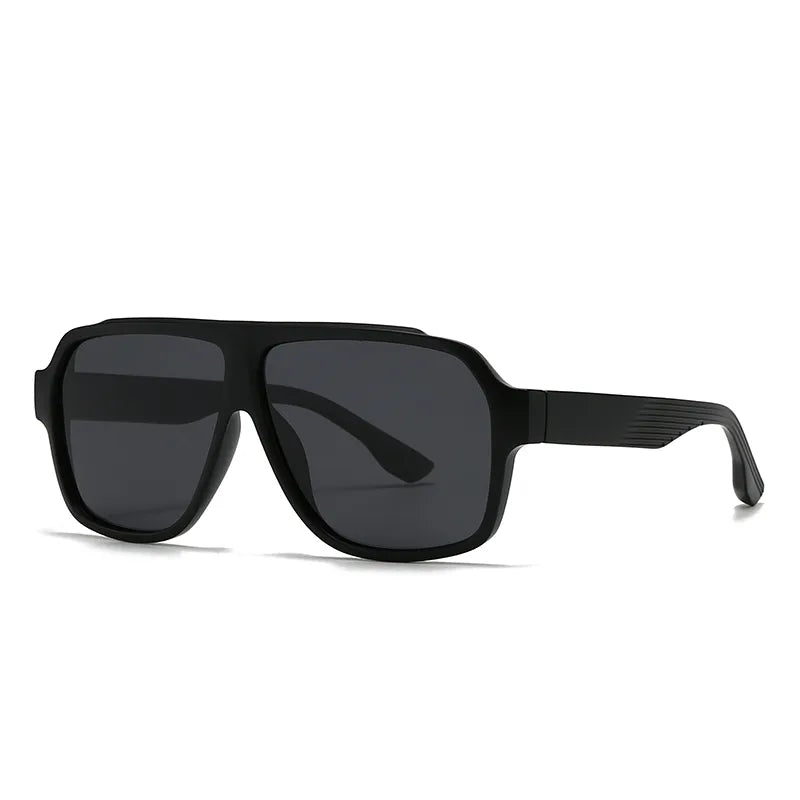 Modern Style Solid Color PC Polarized Light Tinted Lenses Square Full Frame Men's Sunglasses