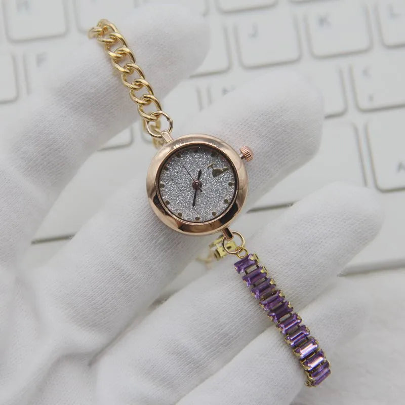 Classic Style Solid Color Buckle Quartz Watch