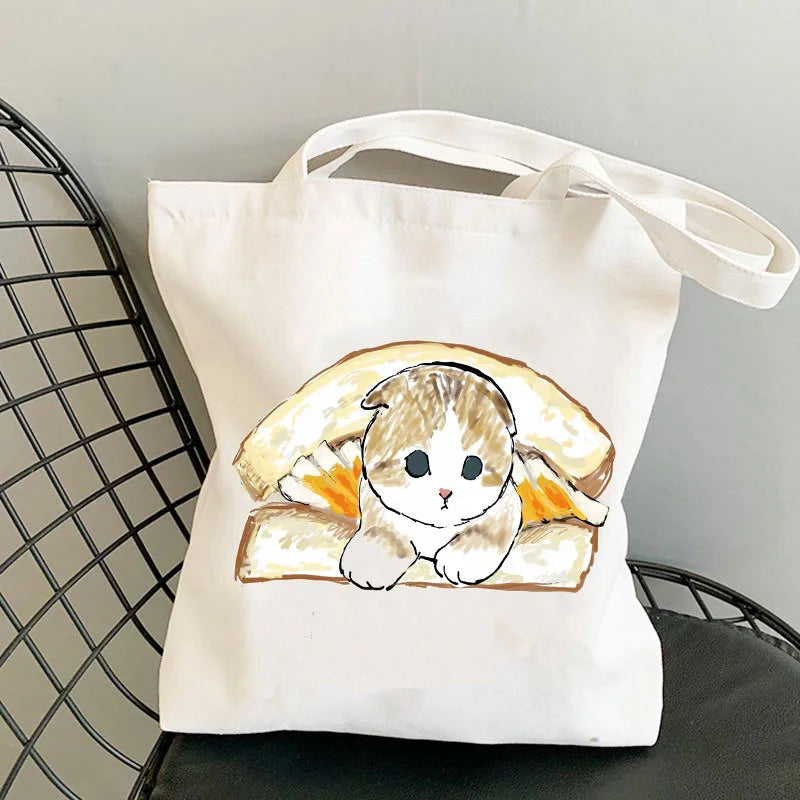 women's cute cat shopping bags