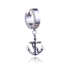 1 piece punk anchor plating stainless steel earrings