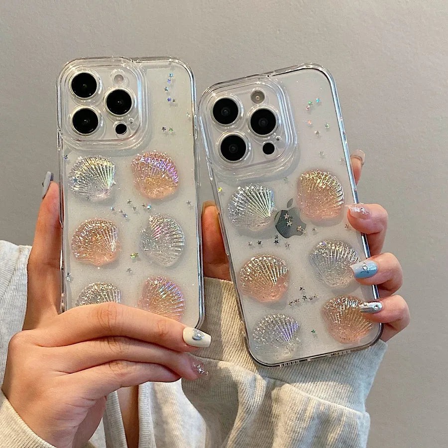 Ins Style Shell Suitable For Apple 16Promax Huawei Pura70 Honor 300pro Phone Case Silicone Transparent Color Customizable Design