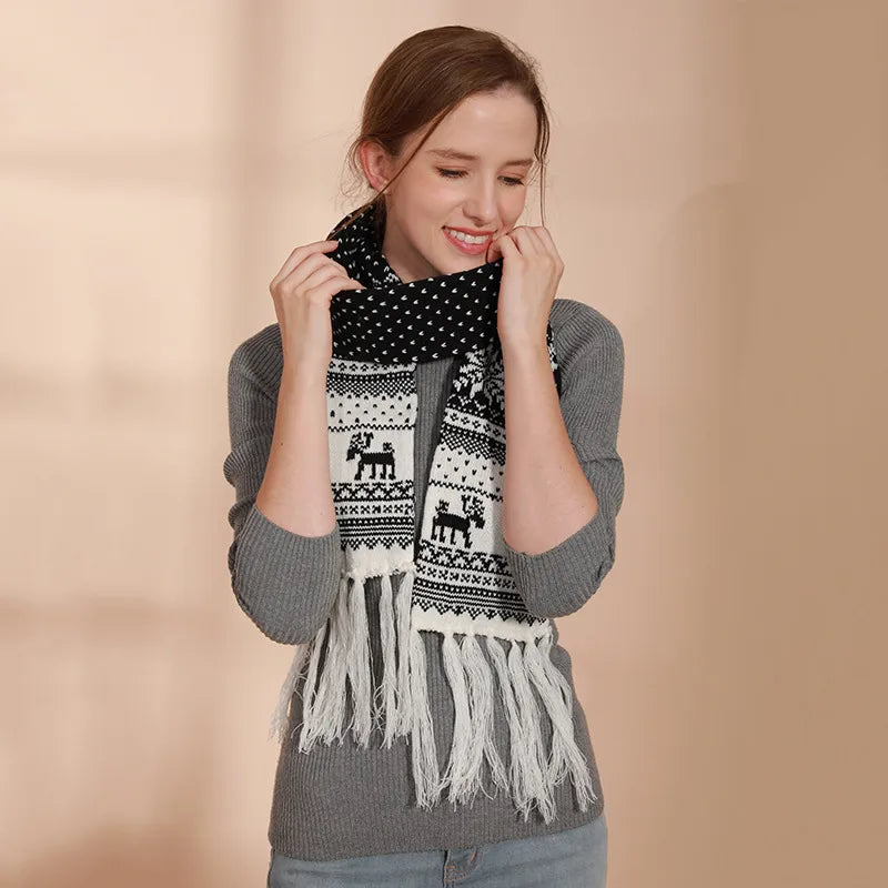 Women's Casual Elk Polyester Scarf