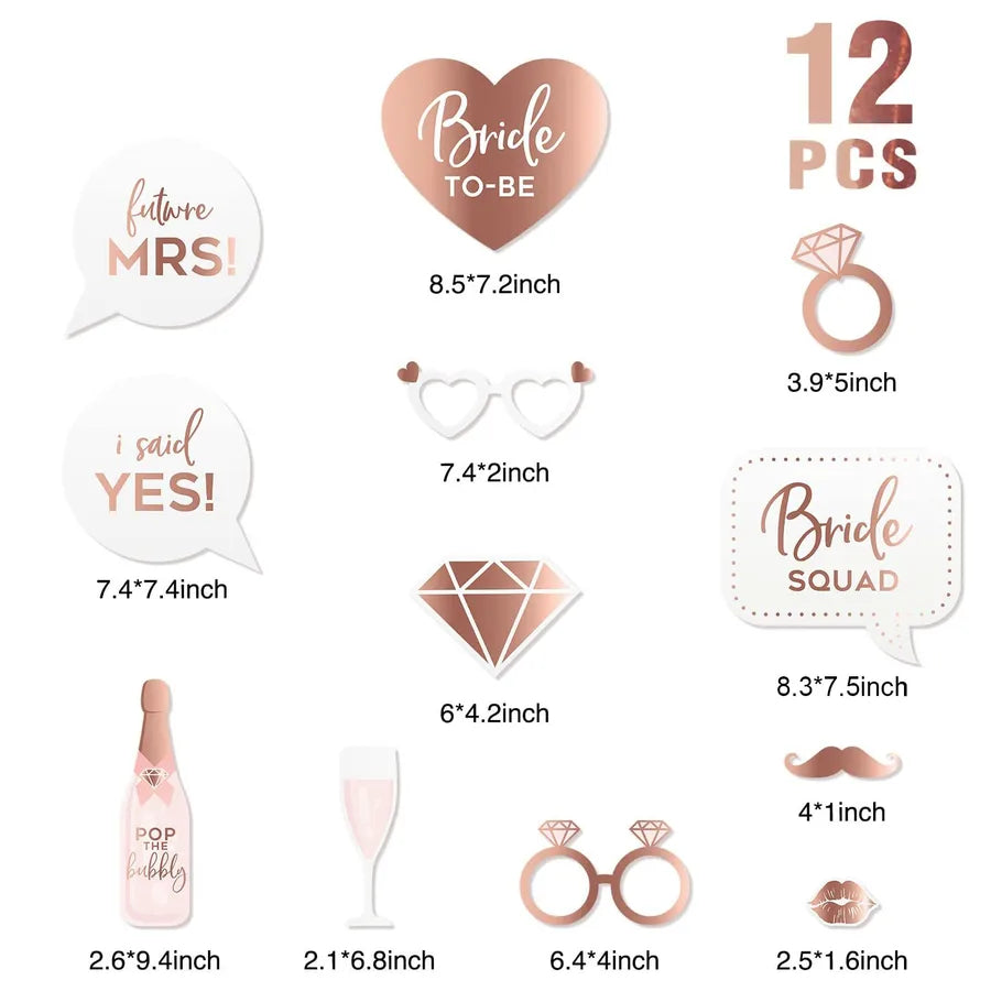 cute rose paper wedding party photography props