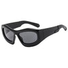 streetwear solid color pc special-shaped mirror full frame men's sunglasses