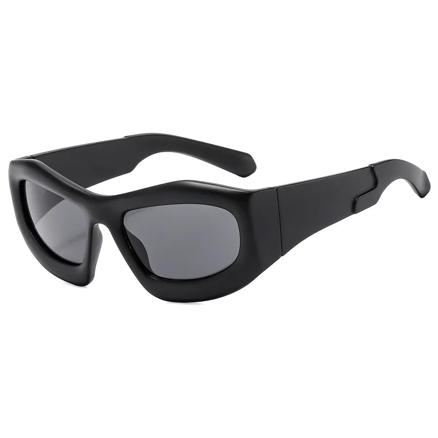 streetwear solid color pc special-shaped mirror full frame men's sunglasses