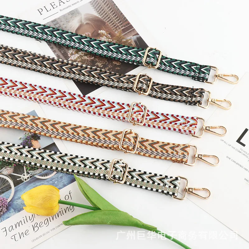 Polyester Geometric Bag Strap