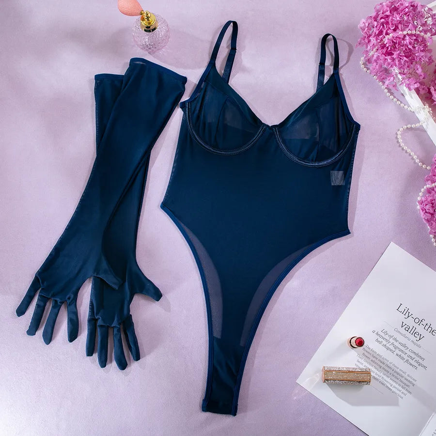 women's lady sexy solid color sexy lingerie sets indoor daily honeymoon sexy lingerie