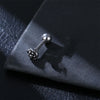 1 Piece Hip-Hop Rose Plating Stainless Steel Ear Studs