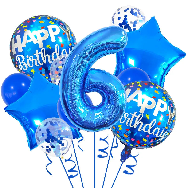 Birthday IG Style Letter Number Star Aluminum Film Party Festival Balloons