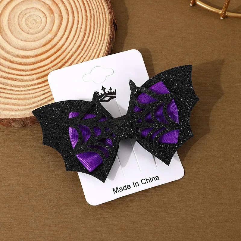 Women's Hip-Hop Funny Halloween Pattern Bow Knot Alloy Hair Clip