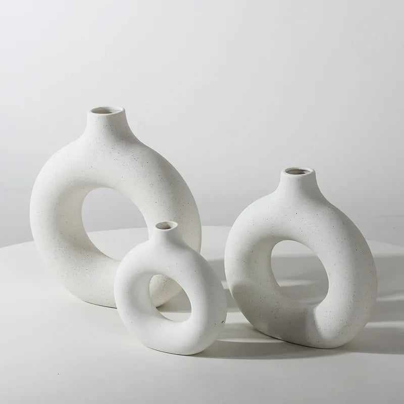 beige simple spotted ceramic hydroponic dry vase ornaments