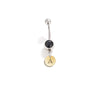1 Piece Belly Rings Classic Style Cool Style Round Letter 302 Stainless Steel Tungsten Steel 14K Gold Plated 18K Gold Plated Belly Rings