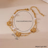 Wholesale Jewelry Casual Princess Sweet Butterfly 304 Stainless Steel 18K Gold Plated Anklet