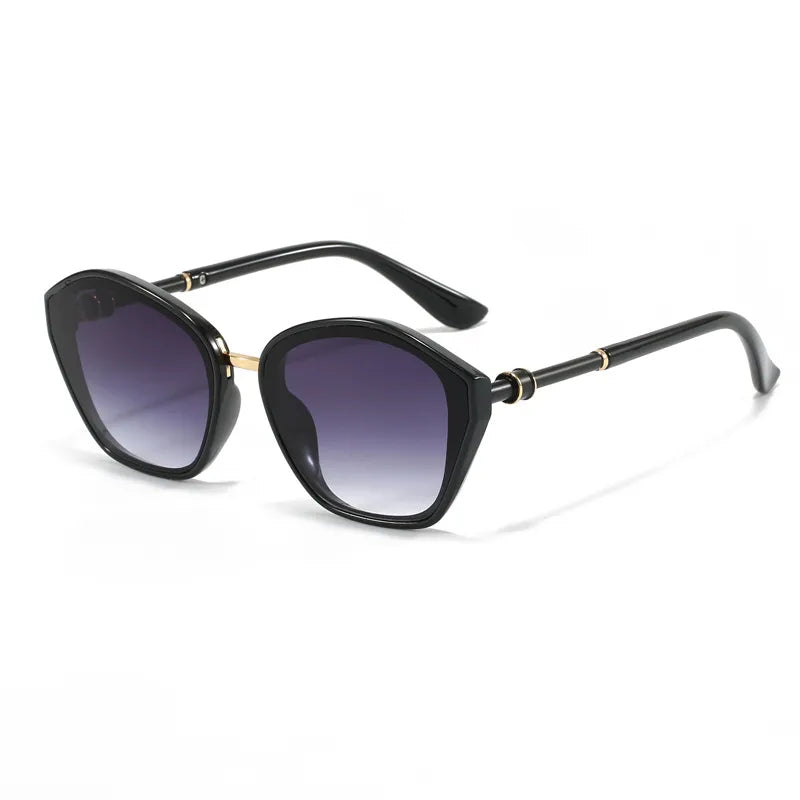 Casual Simple Style Streetwear Solid Color Pc Polygon Full Frame Women's Sunglasses
