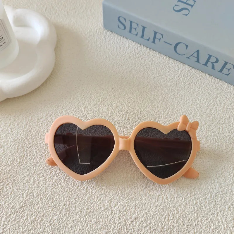 Sweet Simple Style Solid Color Resin Special-Shaped Mirror Full Frame Kids Sunglasses