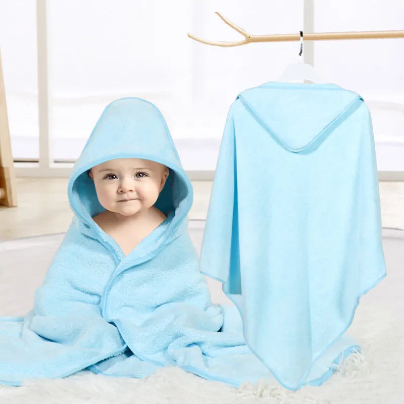 Baby Cartoon Bag Blanket Coral Fleece Absorbent Children's Bath Towel Embroidered Blanket with Hood Cloak Soft Newborn Blanket