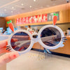 Cute Novelty Carrot Acrylic Round Frame Full Frame Kids Sunglasses