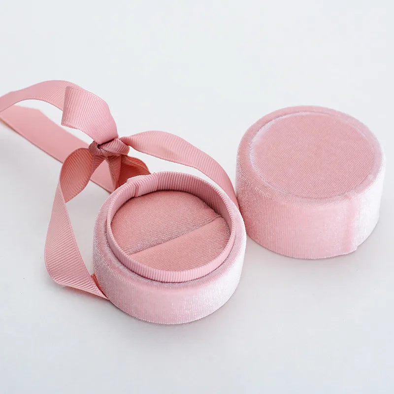 Fashion Bow Knot Flannel Jewelry Boxes