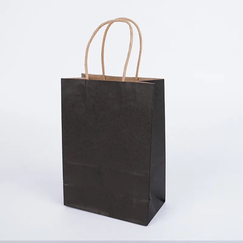 Kraft paper tote bag spot wholesale takeaway milk tea packing bag clothing gift packaging bag paper bag can be printed logo