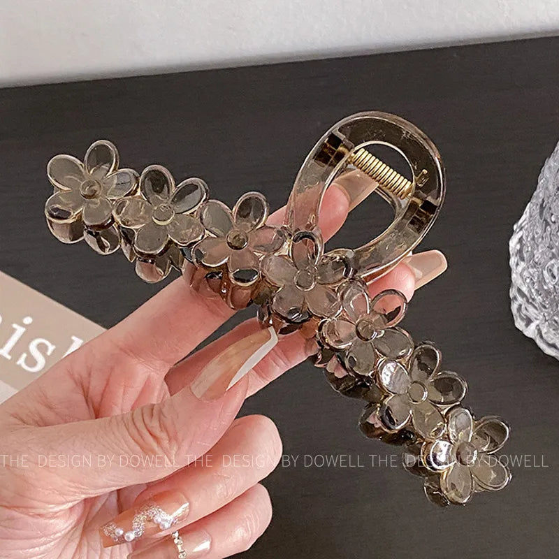 ig style flower resin hair claws