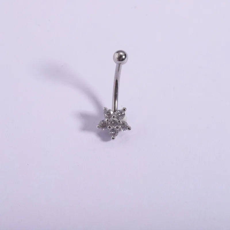 1 Piece Ear Cartilage Rings & Studs Casual Hip-Hop Punk Heart Shape Butterfly 316L Stainless Steel  Polishing Plating Zircon 18K Gold Plated Eyebrow Studs Ear Cartilage Rings & Studs Belly Rings