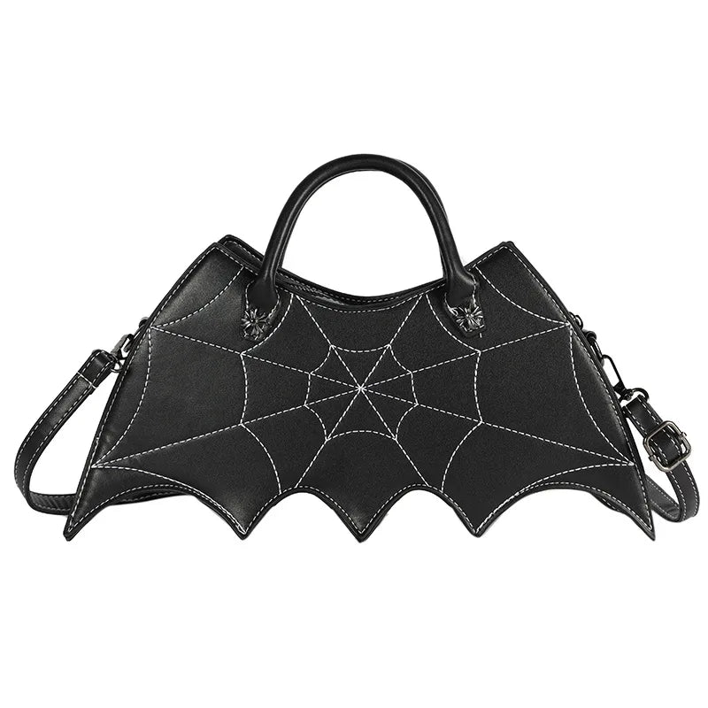 Halloween Women'S Medium Pu Leather Bat Fashion Zipper Handbag