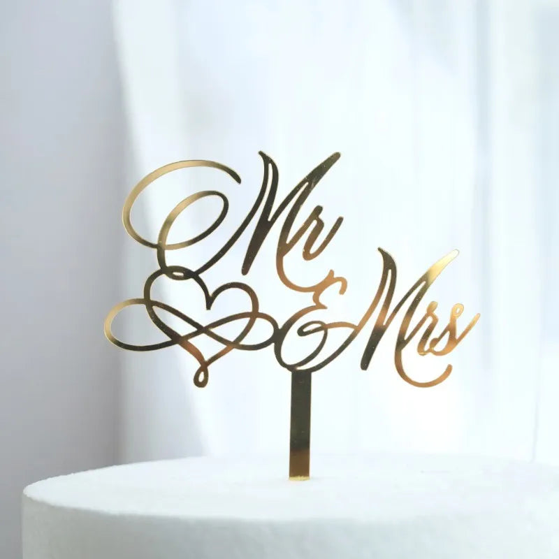Elegant Lady Letter Heart Shape Plastic Holiday Banquet Birthday Party Supplies Cake Decorating Supplies 1 Piece