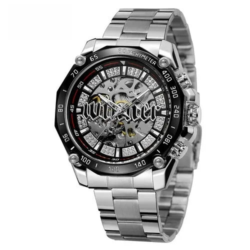 New winner  style men's fashion leisure hollow mechanical movement automatic mechanical watch