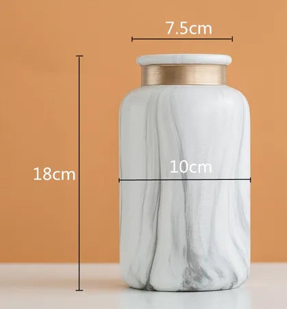 Casual Classic Style Geometric ceramics Vase Artificial Decorations