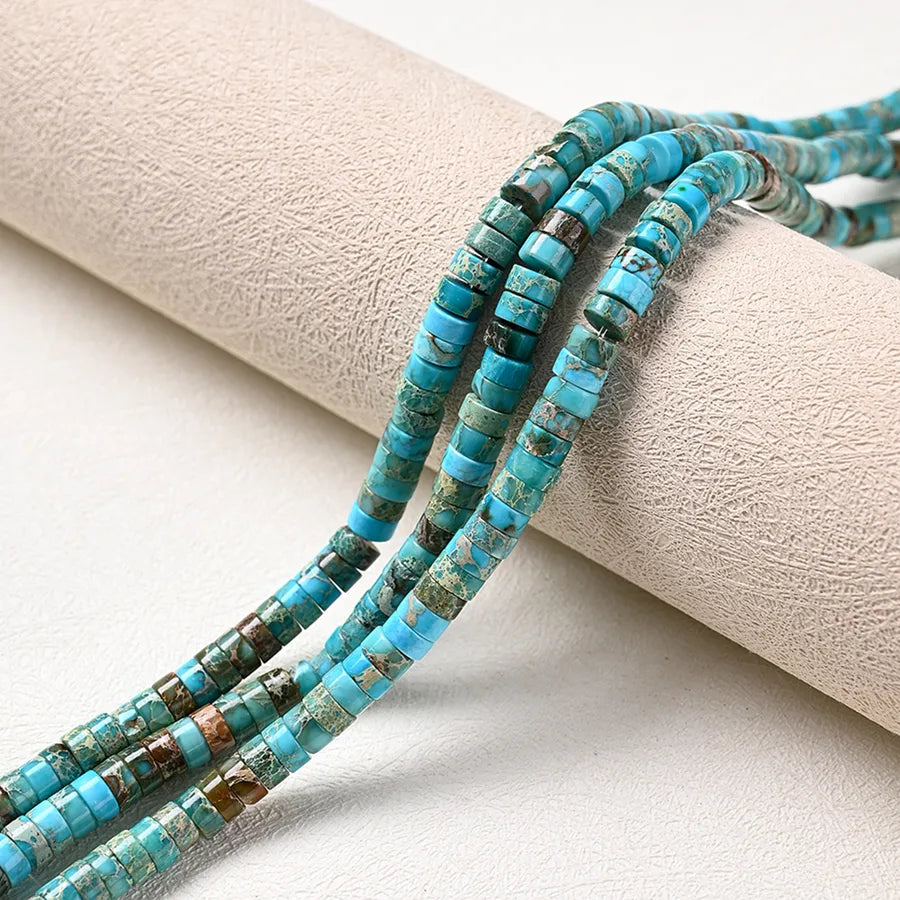 3 Strands / package Hole 1~1.9mm natural stone Imperial Jasper Irregular Colorful Waves Polished Beads