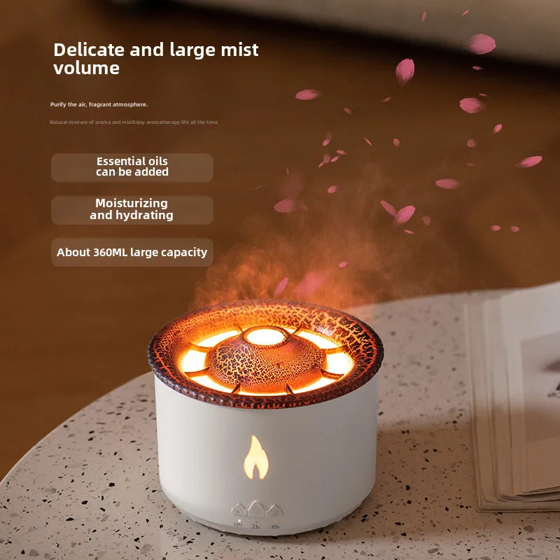 simulation flame aromatherapy machine humidifier household essential oil fragrance machine fragrance expander wholesale