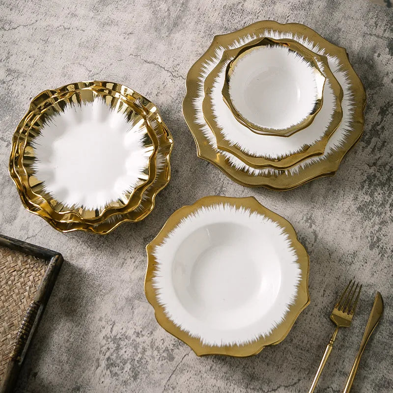 Elegant Stripe ceramics plate 1 Piece
