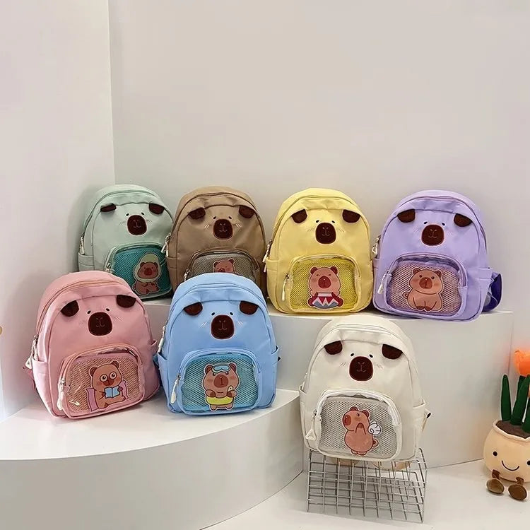 Capybara Casual School Kids Backpack Functional Backpack