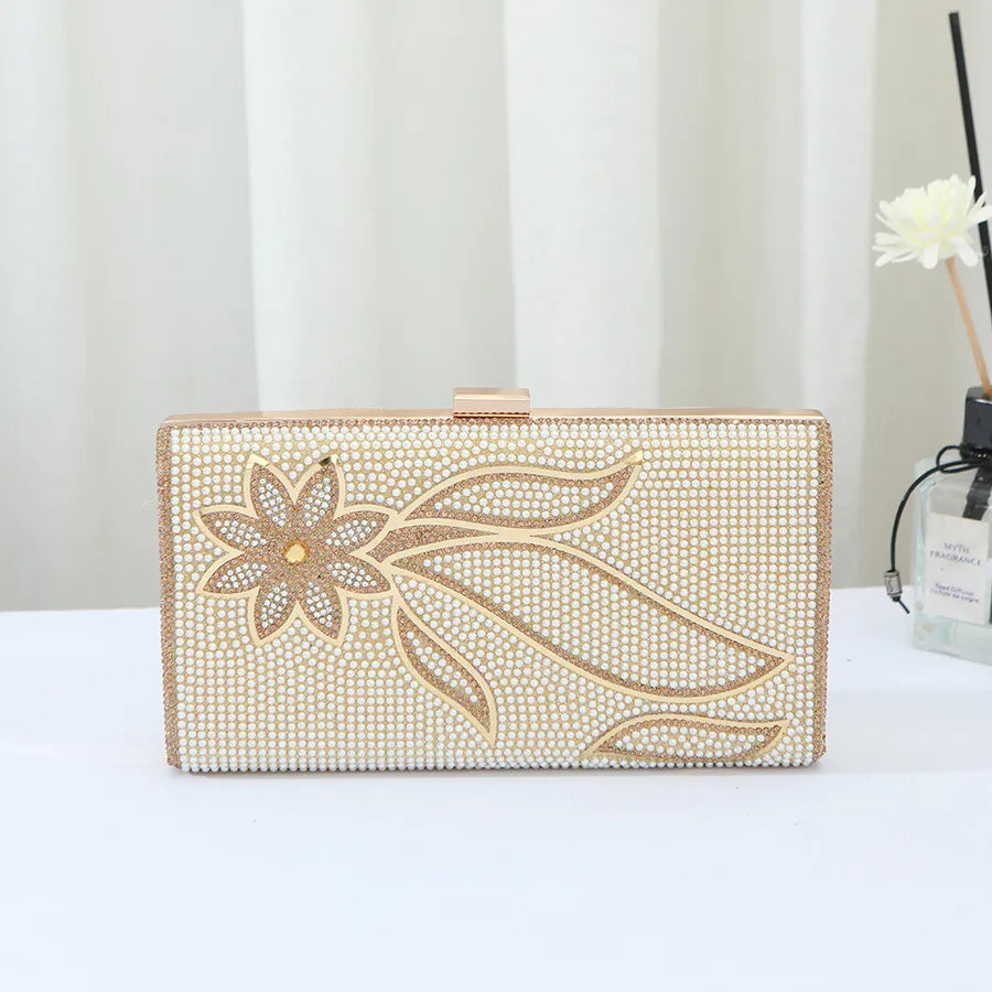 Creative diamond-encrusted small square bag diamond-encrusted dinner bag versatile trendy ladies handbag banquet party clutch bag wholesale