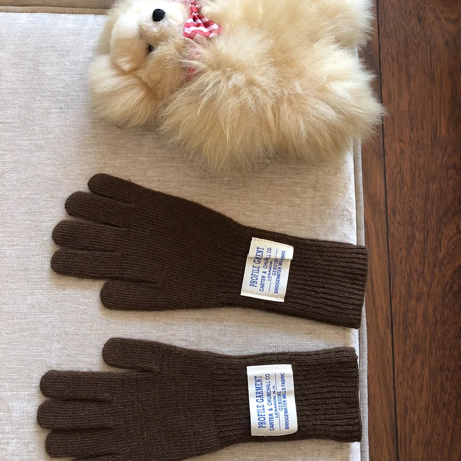 unisex basic solid color gloves 1 pair