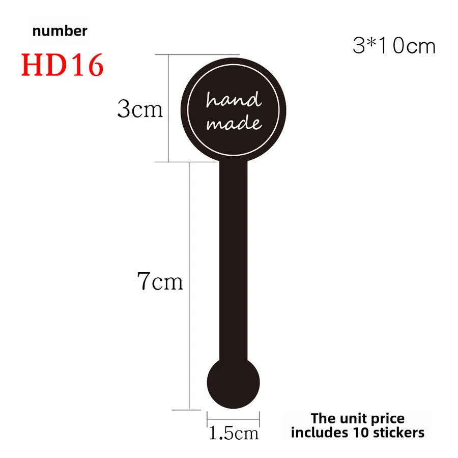 hand made sticker black pudding sticker baking push push music handmade sealing adhesive