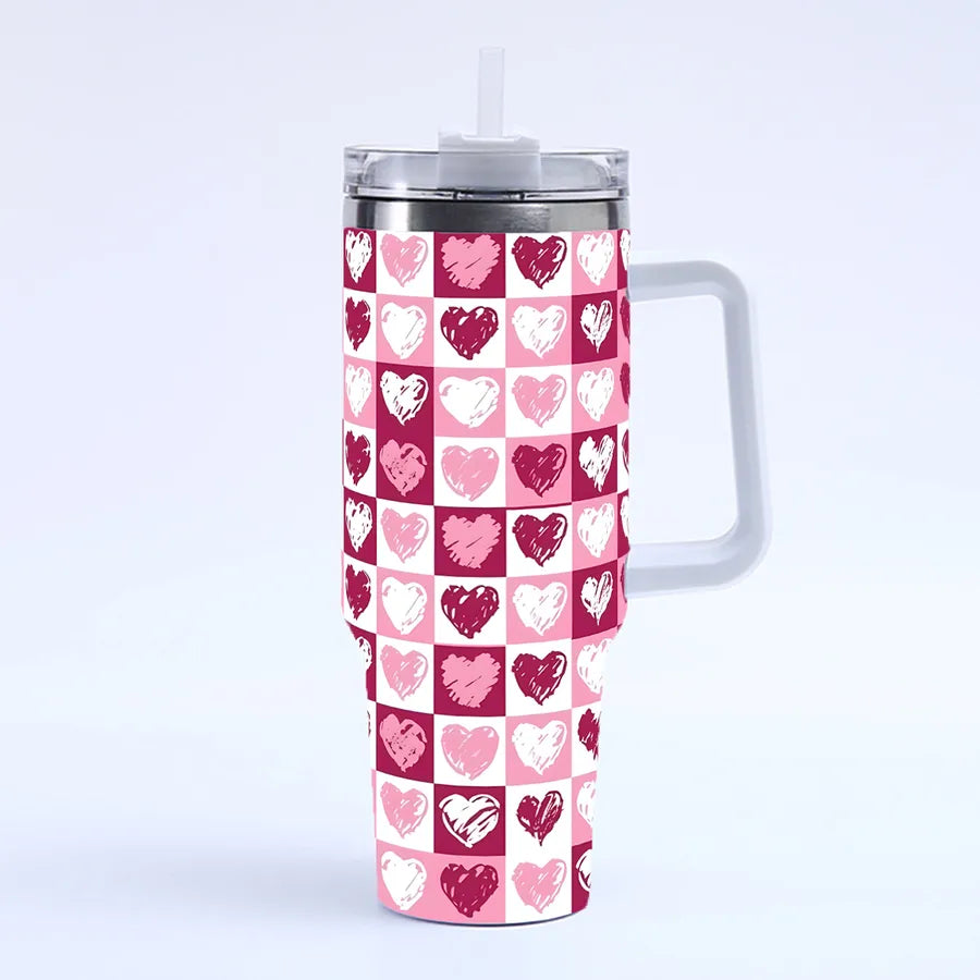 Valentine'S Day Casual Elegant Glam Letter 201 Stainless Steel 304 Stainless Steel Thermos Cup 1 Piece
