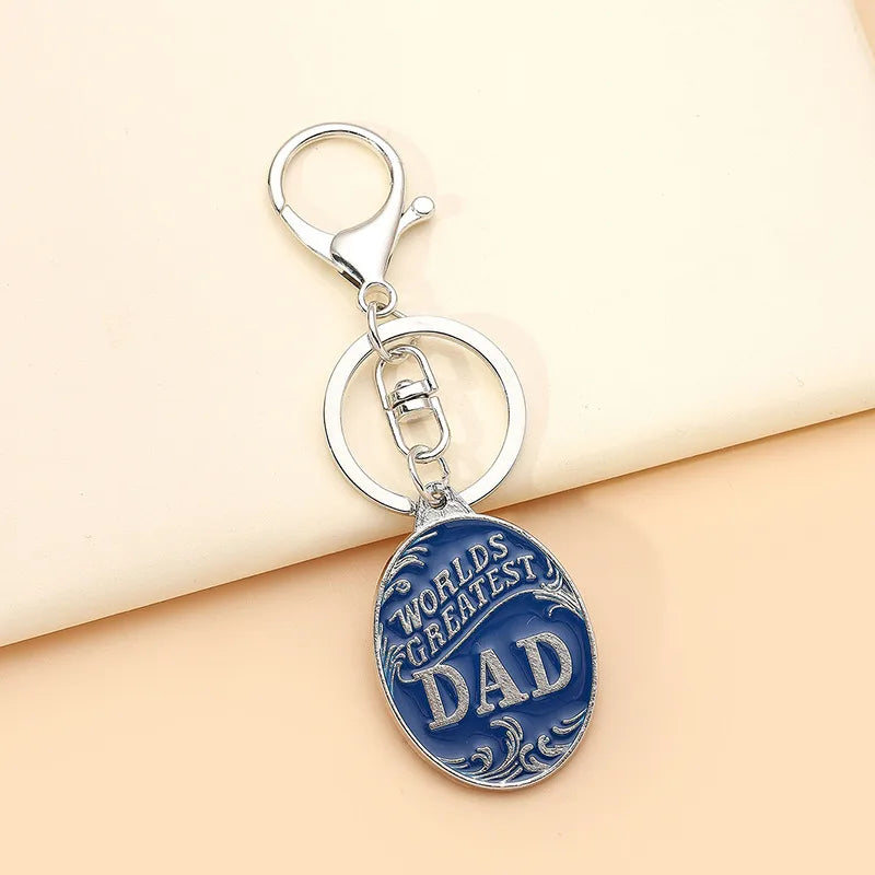 Romantic Letter Alloy Father'S Day Men's Keychain