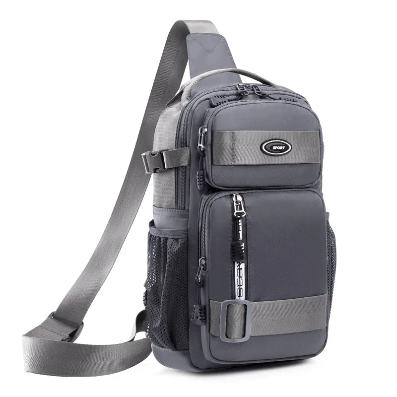 Men's Color Block Oxford Cloth Zipper Fanny Pack