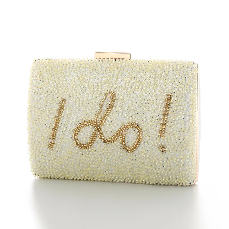 white yellow plastic letter square evening bags